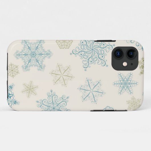 Coques Case-Mate iPhone Motif Snowflake (Dos (Horizontal))