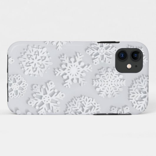 Coques Case-Mate iPhone Motif Snowflake (Dos (Horizontal))