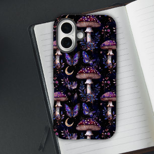 Coques iPhone 16 Motif sorcière foncée florale champignon papillon