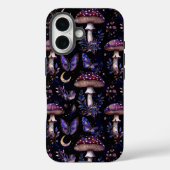 Coques Case-Mate iPhone Motif sorcière foncée florale champignon papillon (Verso)