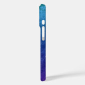 Coques Case-Mate iPhone Motif spatial bleu vert et violet Personnalisé (Verso / Gauche)