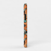 Coques Case-Mate iPhone Motif spatial de fusée rétro Terracotta sarcelle (Dos/Droite)