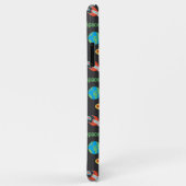 Coques Case-Mate iPhone Motif spatial sur fond noir (Dos/Droite)