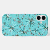 Coques Case-Mate iPhone Motif Spoutnik du milieu du siècle, Bleu des Oeufs (Verso (horizontal))