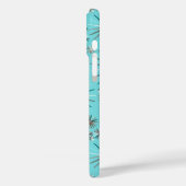 Coques Case-Mate iPhone Motif Spoutnik du milieu du siècle, Bleu des Oeufs (Verso / Gauche)