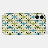 Coques Case-Mate iPhone Motif Starburst moderne du milieu du siècle (Verso (horizontal))
