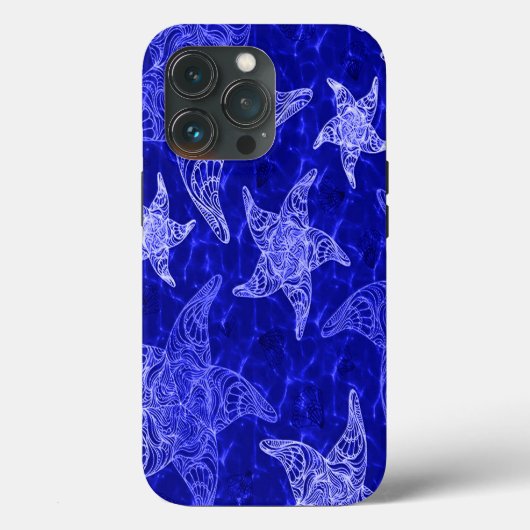 Coques Case-Mate iPhone Motif Starfish bleu (Verso)