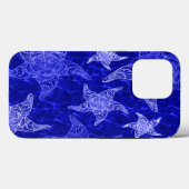 Coques Case-Mate iPhone Motif Starfish bleu (Verso (horizontal))