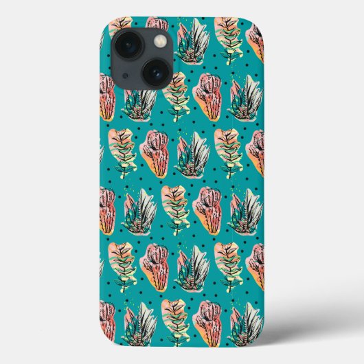 Coques Case-Mate iPhone Motif Succulent de Cactus Graphique Abstrait (Verso)