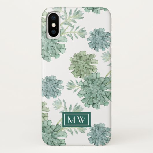 Coques Case-Mate iPhone Motif succulent du bonheur | d'usine du monogramme (Dos)