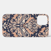 Coques Case-Mate iPhone Motif symétrique sans couture dans le style Damask (Verso (horizontal))