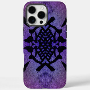 Coques iPhone 16 Pro Max Motif symétrique violet et magenta