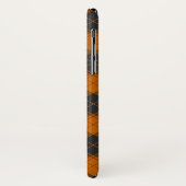 Coques Case-Mate iPhone Motif tartan simple diagonal en orange foncé (Dos/Gauche)