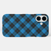 Coques Case-Mate iPhone Motif tartan simple en bleu foncé (Verso (horizontal))