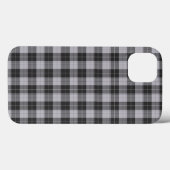 Coques Case-Mate iPhone Motif tartan simple en gris (Verso (horizontal))