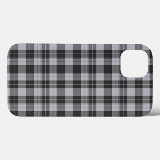 Coques Case-Mate iPhone Motif tartan simple en gris (Verso (horizontal))