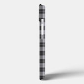 Coques Case-Mate iPhone Motif tartan simple en gris (Verso / Gauche)