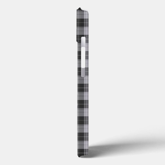 Coques Case-Mate iPhone Motif tartan simple en gris (Verso / Gauche)