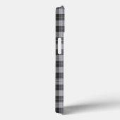 Coques Case-Mate iPhone Motif tartan simple en gris (Verso / Droite)