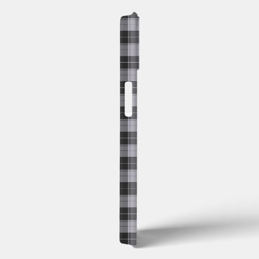 Coques Case-Mate iPhone Motif tartan simple en gris (Verso / Droite)