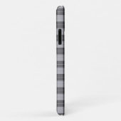 Coques Case-Mate iPhone Motif tartan simple en gris (Dos/Droite)