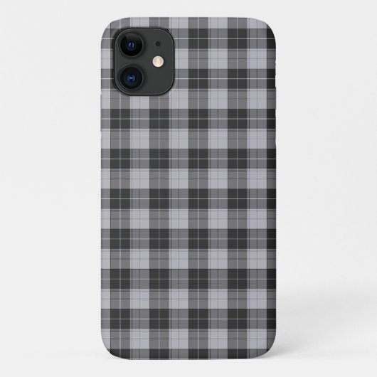 Coques Case-Mate iPhone Motif tartan simple en gris (Dos)