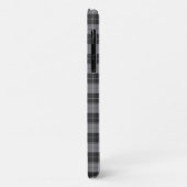 Coques Case-Mate iPhone Motif tartan simple en gris (Dos/Gauche)