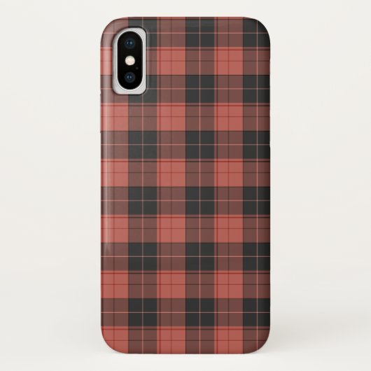 Coques Case-Mate iPhone Motif tartan simple en rouge (Dos)
