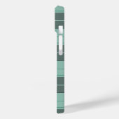 Coques Case-Mate iPhone Motif tartan simple en turquoise (Verso / Gauche)