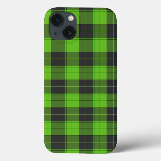 Coques Case-Mate iPhone Motif tartan simple en vert foncé (Verso)