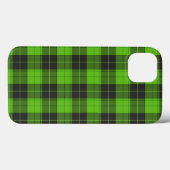 Coques Case-Mate iPhone Motif tartan simple en vert foncé (Verso (horizontal))