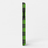 Coques Case-Mate iPhone Motif tartan simple en vert foncé (Dos/Gauche)