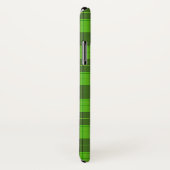 Coques Case-Mate iPhone Motif tartan simple en vert foncé (Dos/Droite)