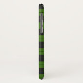 Coques Case-Mate iPhone Motif tartan simple en vert foncé (Dos/Gauche)