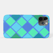 Coques Case-Mate iPhone Motif tendance bleu et vert diamant (Dos (Horizontal))