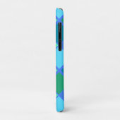 Coques Case-Mate iPhone Motif tendance bleu et vert diamant (Dos/Gauche)