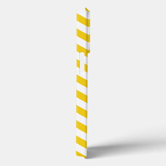 Coques Case-Mate iPhone Motif tendance Chevron avec nom - gris jaune (Verso / Droite)
