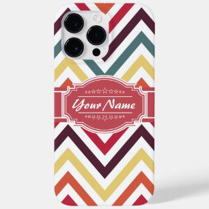 Coque Pour Pour iPhone 14 Pro Max Motif tendance Chevron avec nom personnalisé