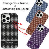 Coques Case-Mate iPhone Motif tendance points blancs noirs lignes Nom pers