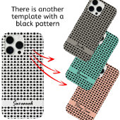 Coques Case-Mate iPhone Motif tendance points blancs noirs lignes Nom pers