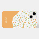 Coques Case-Mate iPhone Motif Terrazzo Bright & Cute Orange (Verso (horizontal))