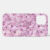 Coques Case-Mate iPhone Motif Terrazzo Patchwork Pavé Rose Pâle (Verso (horizontal))