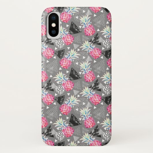 Coques Case-Mate iPhone Motif texturé à ananas géométrique (Dos)