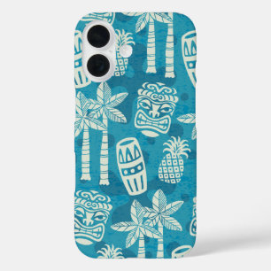 Coques iPhone 16 Motif Tiki moderne du milieu du siècle rétro