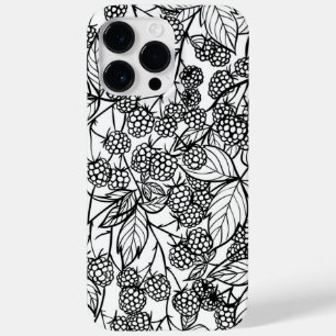 Coque Pour Pour iPhone 14 Pro Max Motif tiré à la main des framboises