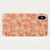Coques Case-Mate iPhone Motif tiré par la main de mer (Dos (Horizontal))