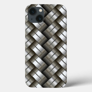 iPhone 13 Case Motif tissé en métal