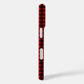 Coques Case-Mate iPhone Motif Tissé Rouge Noir (Verso / Droite)