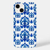 Coques Case-Mate iPhone Motif Toile de Jouy Bleu (Verso)