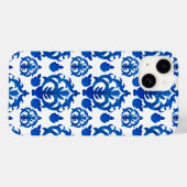 Coques Case-Mate iPhone Motif Toile de Jouy Bleu (Verso (horizontal))